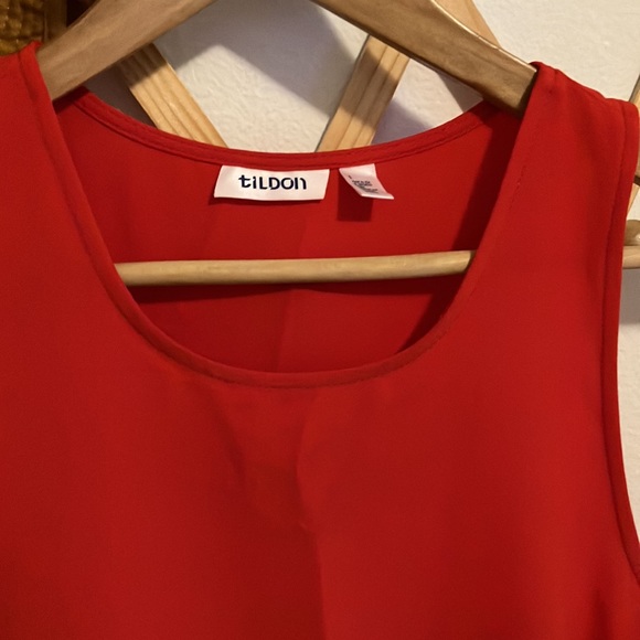 Tildon Nordstrom Racerback Shift Dress in Red - Picture 3 of 4